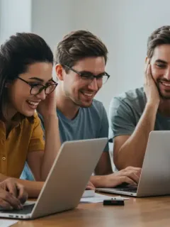 Students reviewing documents on loan forgiveness programs for 2026