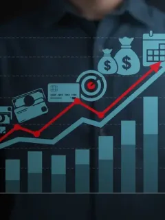 Graph showing rising US household debt with a 2026 reduction target