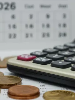 Calculator showing financial calculations for 2026 Social Security COLA