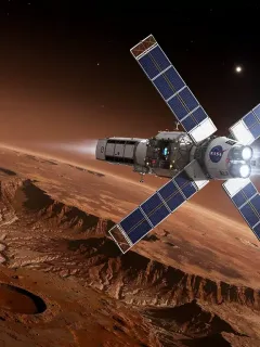 NASA's 2026 Mars mission spacecraft orbiting the Red Planet