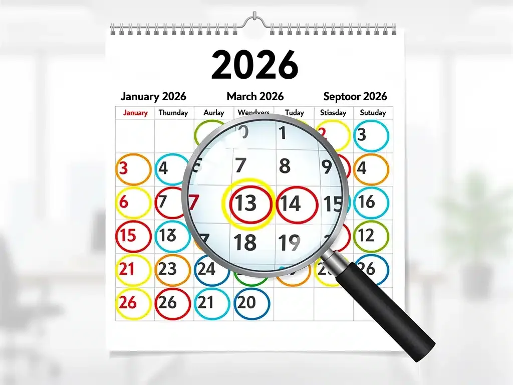 Calendar highlighting 2026 workers' compensation claim deadlines