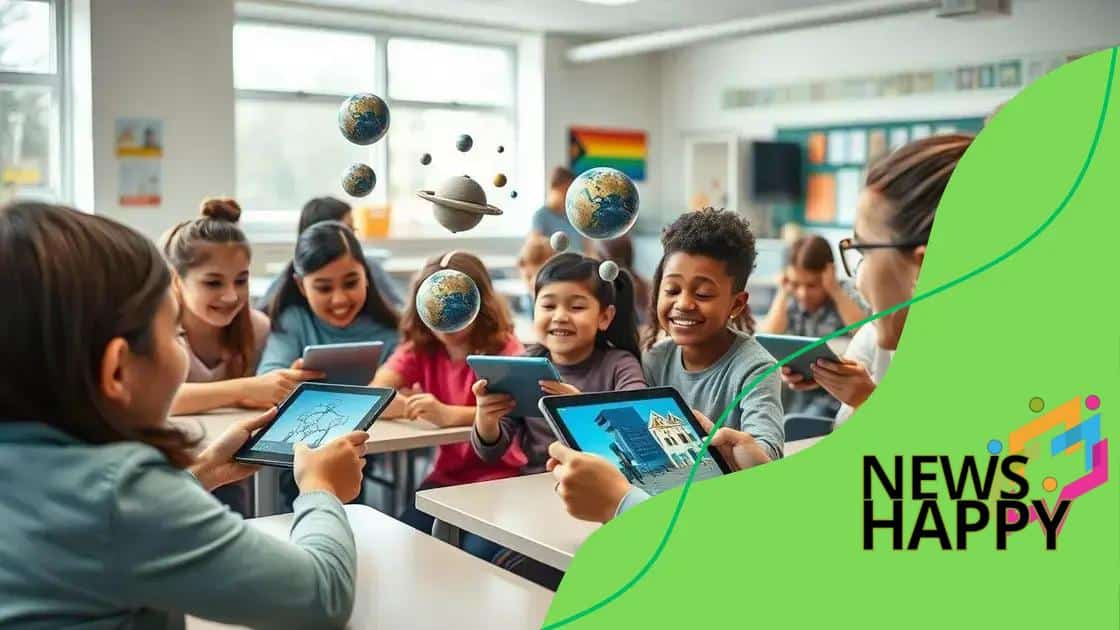 Examples of AR applications in classrooms