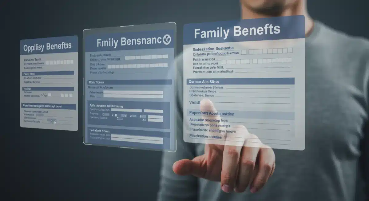 Digital form for childcare benefit application, illustrating the process.