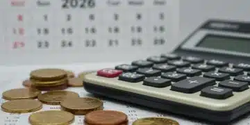 Calculator showing financial calculations for 2026 Social Security COLA