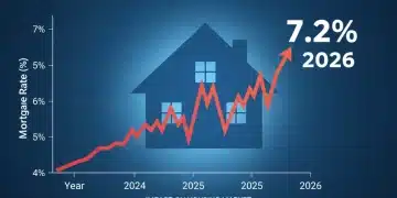 Graph showing 2026 mortgage rate forecast at 7.2% impacting homebuyers