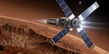 NASA's 2026 Mars mission spacecraft orbiting the Red Planet