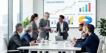 Employer-Sponsored Benefits Trends for 2026: 6 Innovative Offerings Professionals discussing innovative employer-sponsored benefits for 2026.
